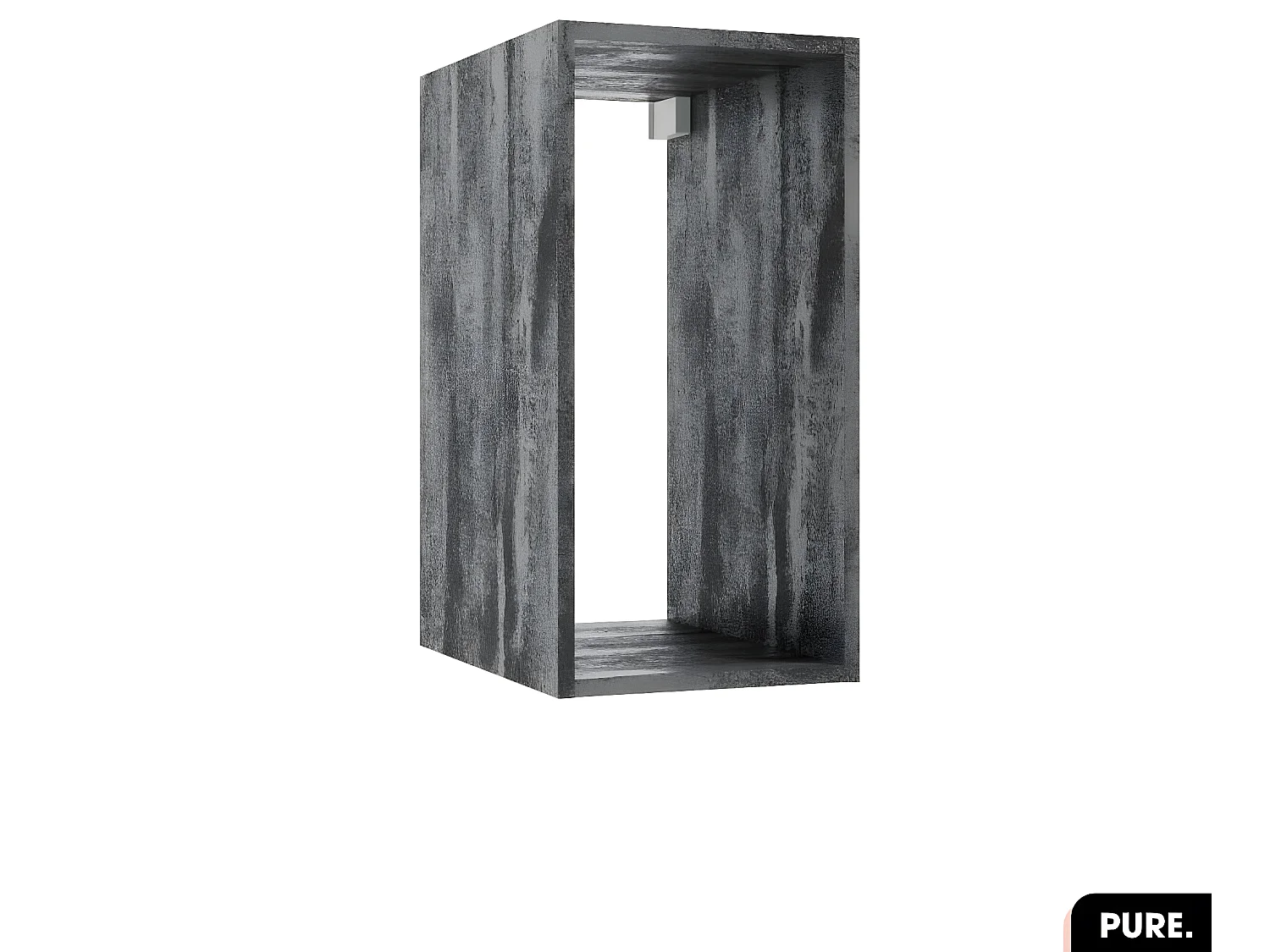 Cube murale modulable | PURE | Béton Noir | 60 × 30 × 44
