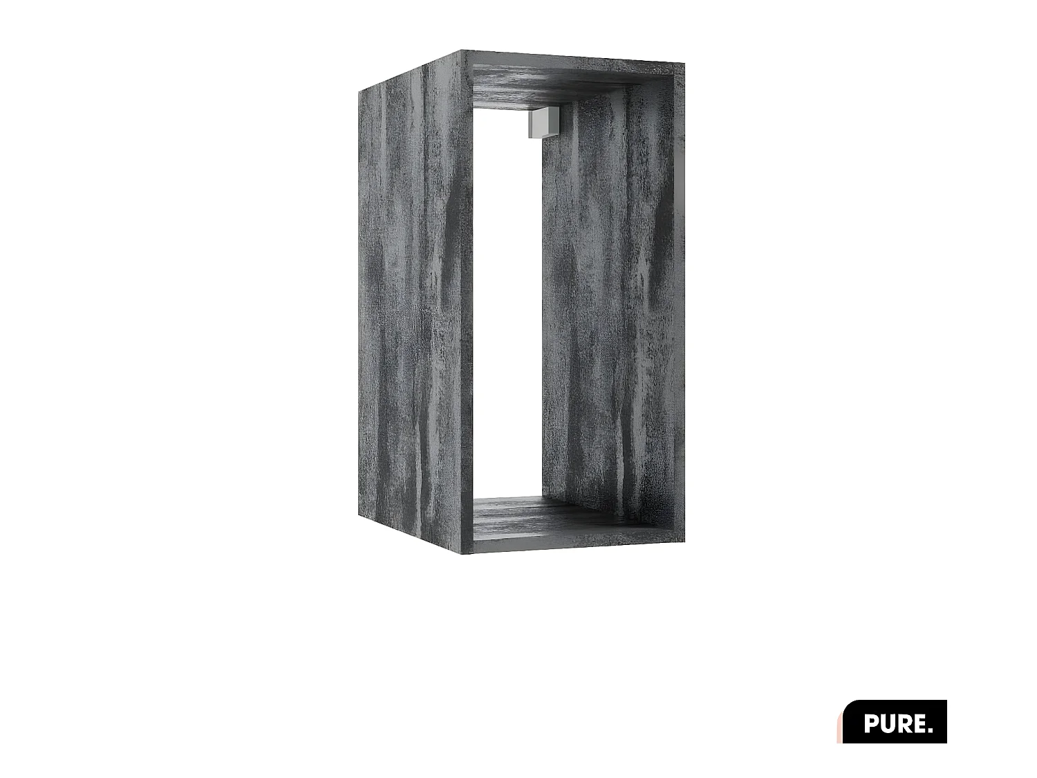 Cube murale modulable | PURE | Béton Noir | 60 × 30 × 44