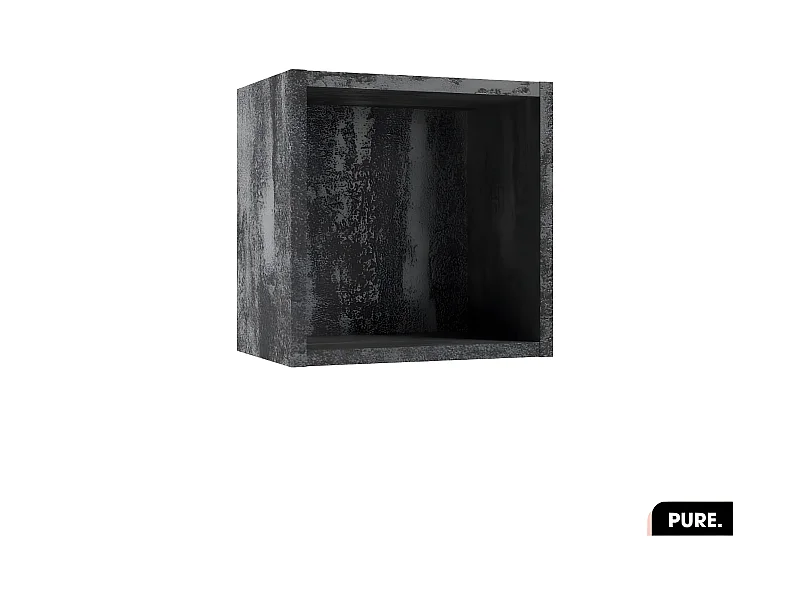 Cube murale modulable | PURE | Béton Noir | 30 × 30 × 20