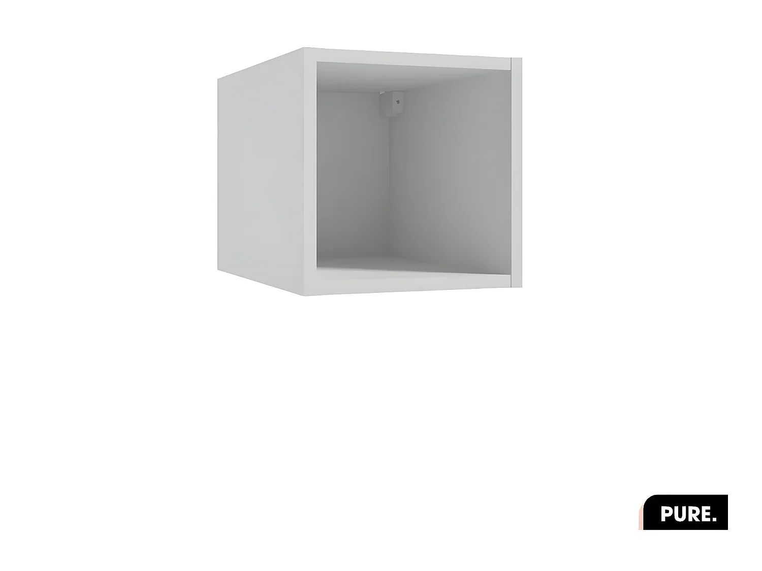 Cube murale modulable | PURE | Blanc | 30 × 30 × 44