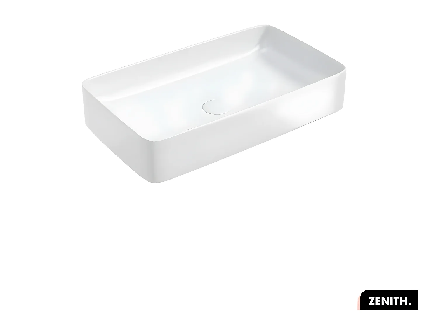 Vasque à poser avec siphon OFFERT | ZENITH | Blanc | 60 × 11 × 35