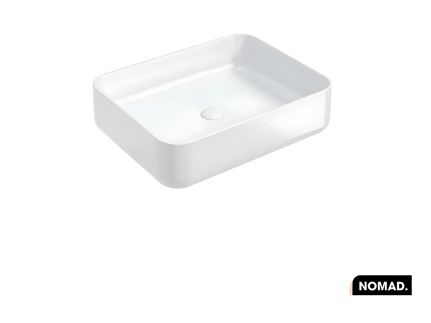 Vasque à poser avec siphon OFFERT | NOMAD | Blanc | 50 × 14 × 39