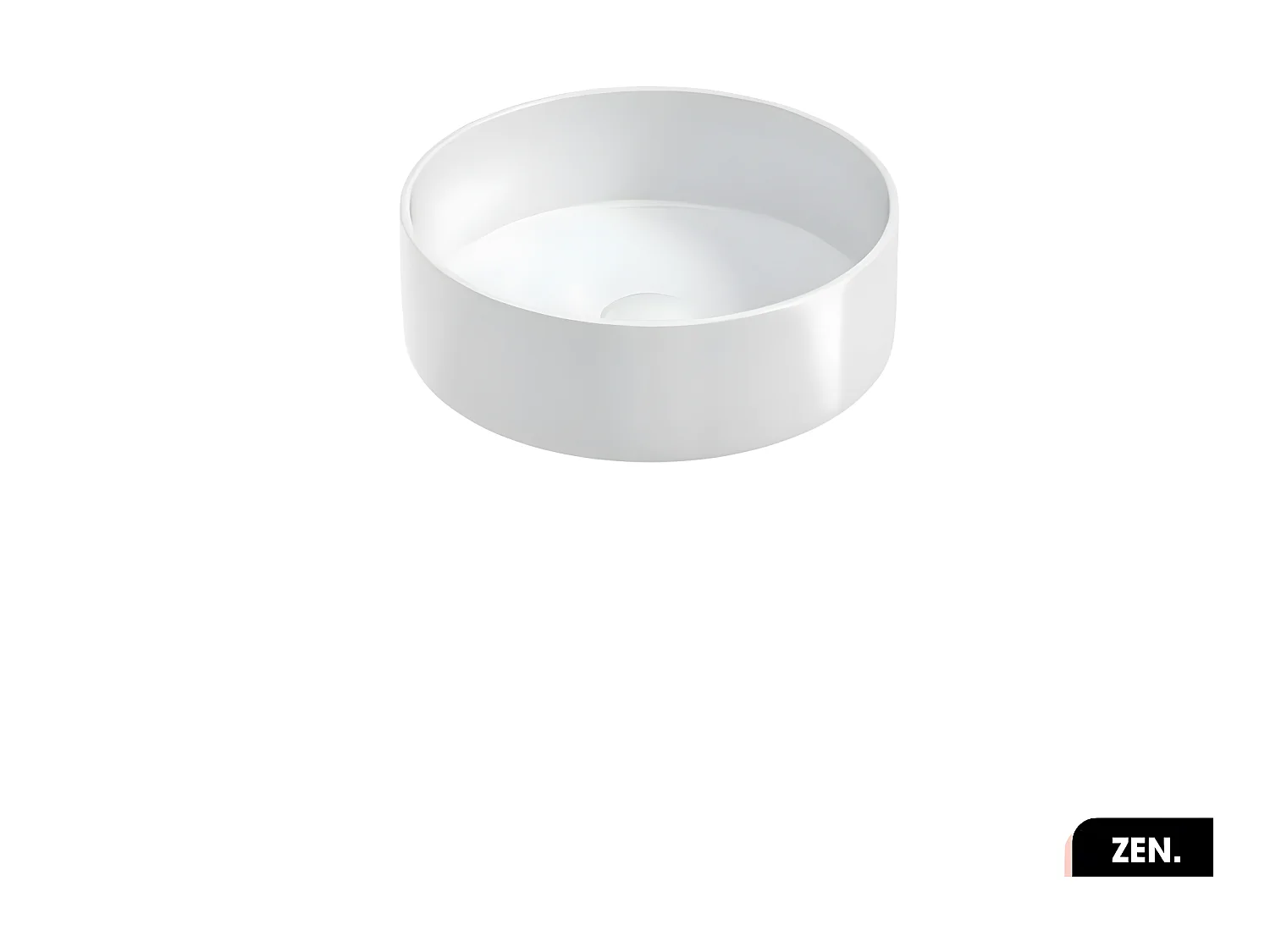 Vasque à poser avec siphon OFFERT | ZEN | Blanc | 41 × 12,5