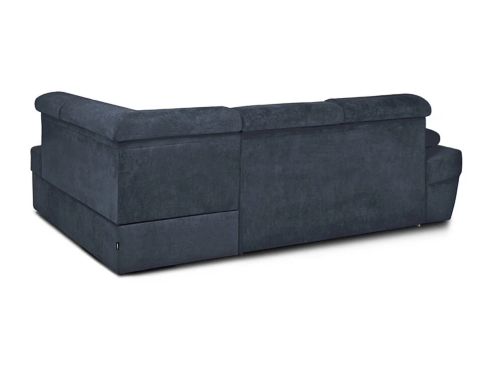 Ecksofa rechts mit Schlaffunktion - RATLO - Nachtblau