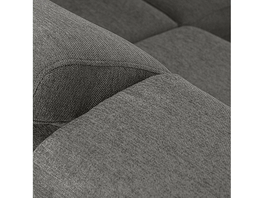 Canapé d'angle gauche avec fonction de couchage - convertible - RATLO - Gris cendré