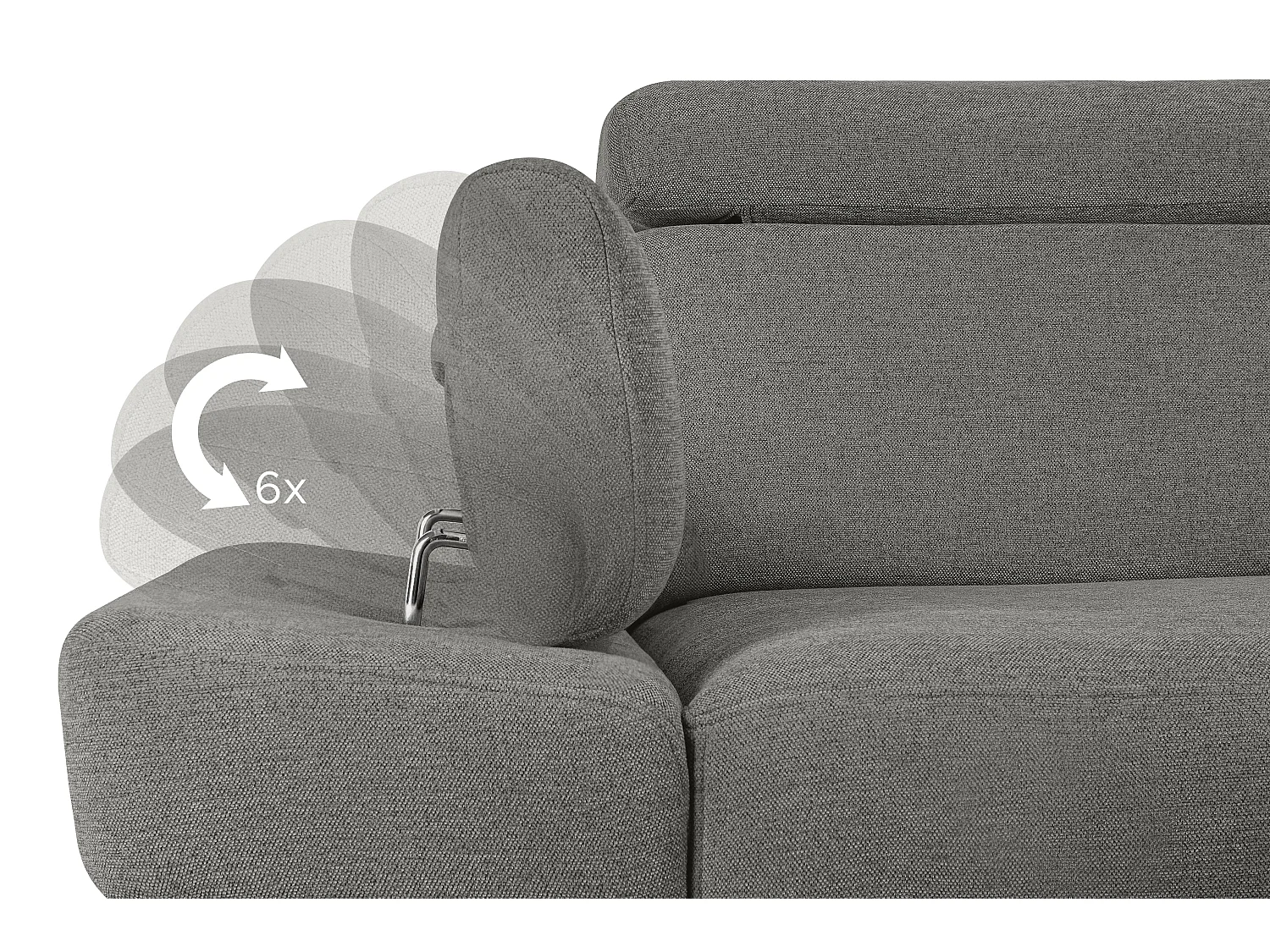 Canapé d'angle gauche avec fonction de couchage - convertible - RATLO - Gris cendré