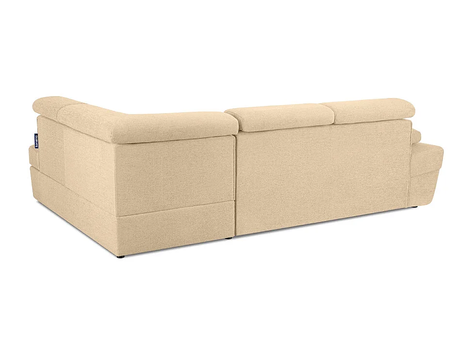 Canapé d'angle droit avec fonction de couchage - convertible - RATLO - Crème