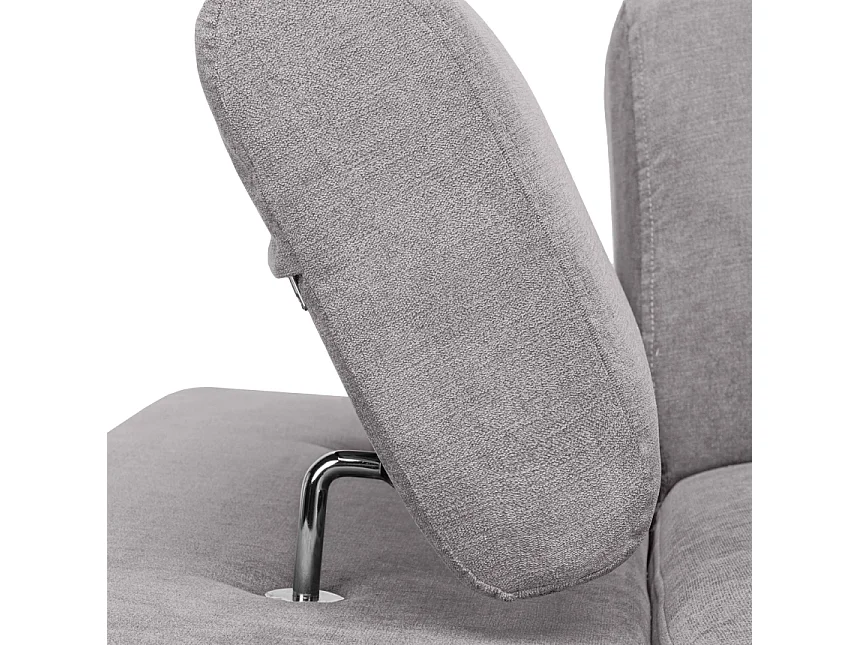 Ecksofa rechts mit Schlaffunktion  - RATLO - Hellgrau