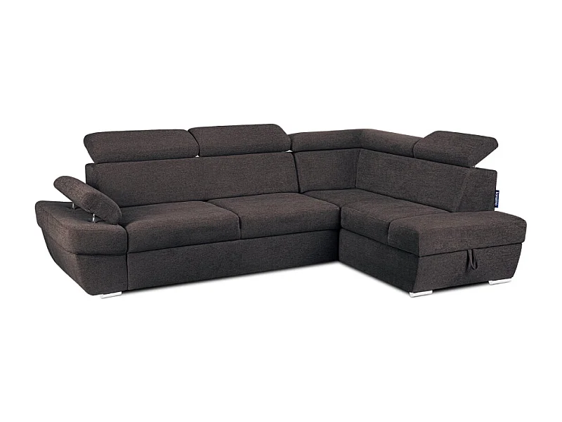 Ecksofa rechts mit Schlaffunktion - RATLO - Marineblau