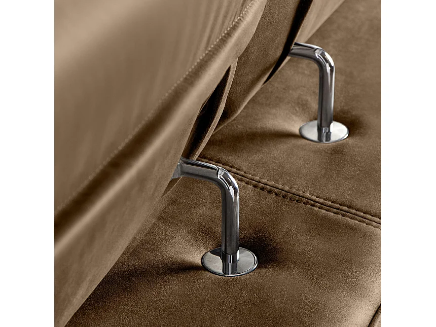 Canapé d'angle gauche avec fonction de couchage - convertible - RATLO - Brun café