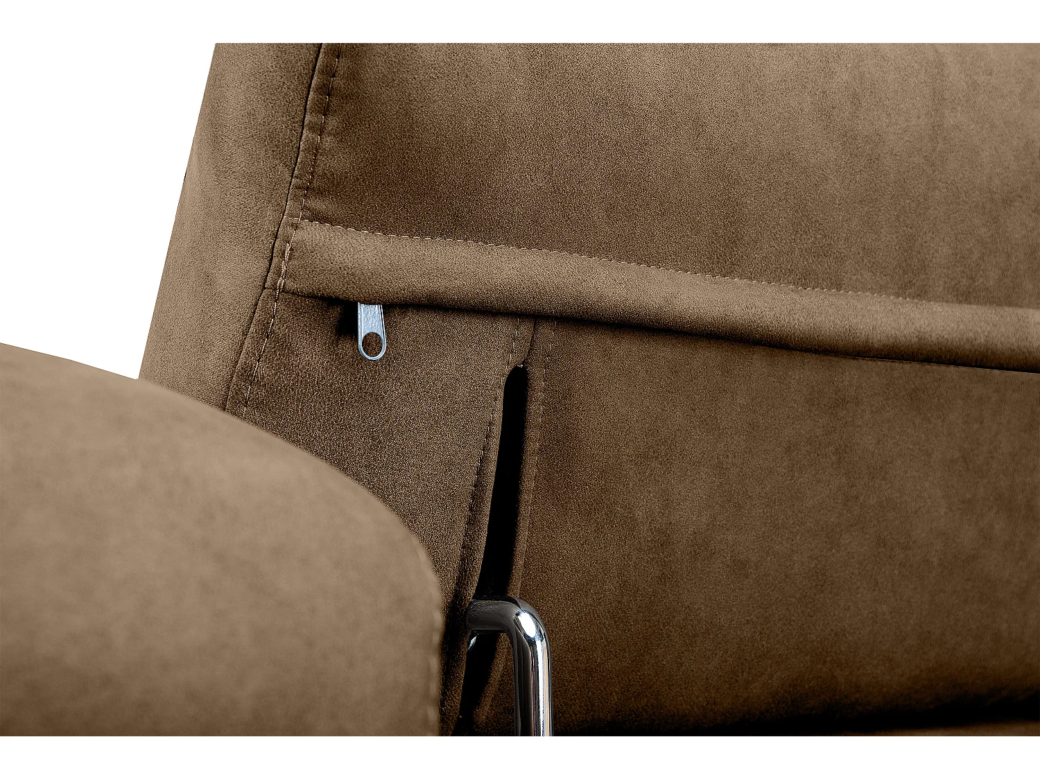 Canapé d'angle gauche avec fonction de couchage - convertible - RATLO - Brun café