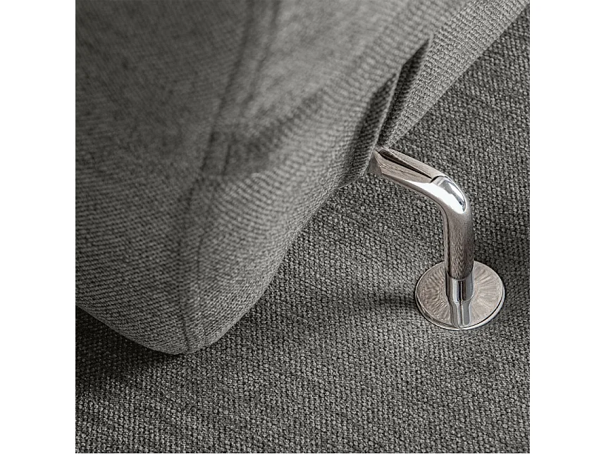 Canapé d'angle droit avec fonction de couchage - convertible - RATLO - Gris cendré