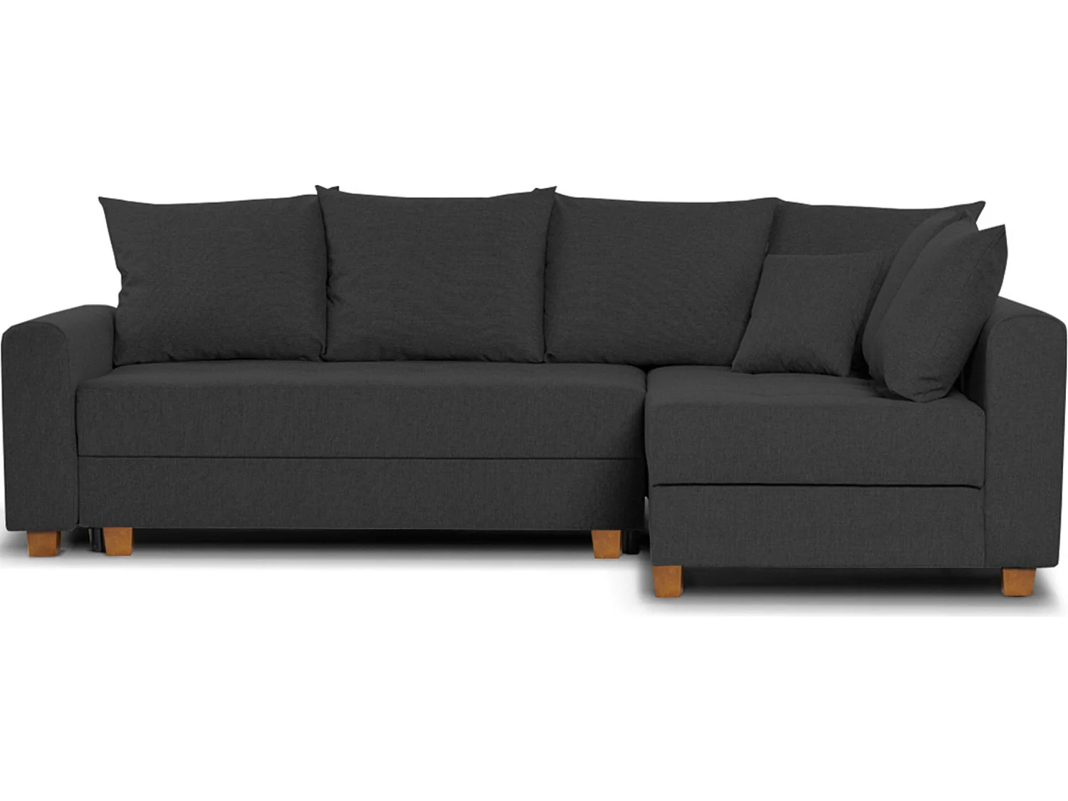 Ecksofa 3-4 Sitzer - Schlaffunktion dunkelgrau - REVO