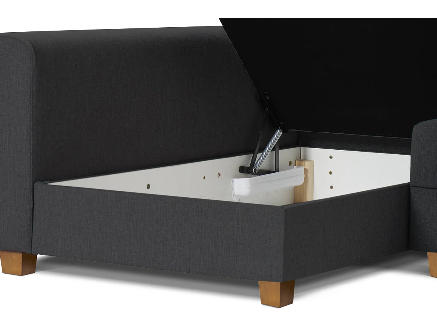 Ecksofa 3-4 Sitzer - Schlaffunktion dunkelgrau - REVO