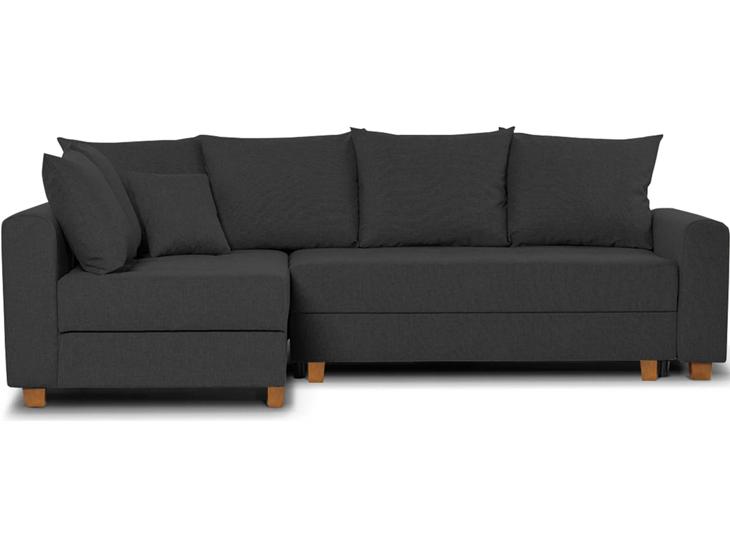 Ecksofa 3-4 Sitzer - Schlaffunktion dunkelgrau - REVO