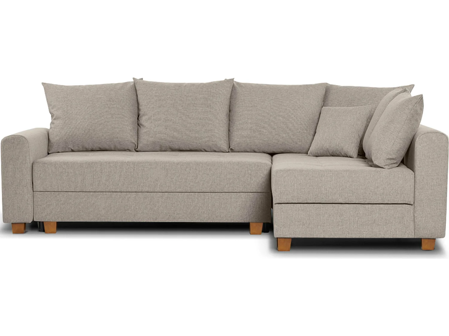 Ecksofa 3-4 Sitzer - Schlaffunktion - Beige - REVO