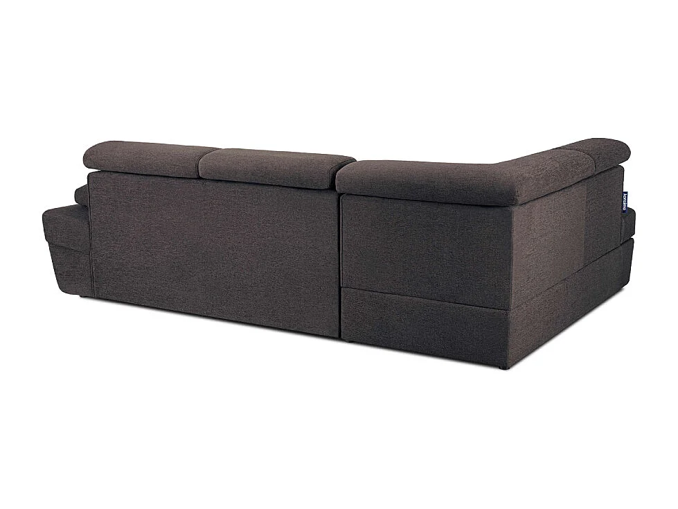 Ecksofa links mit Schlaffunktion - RATLO - Marineblau