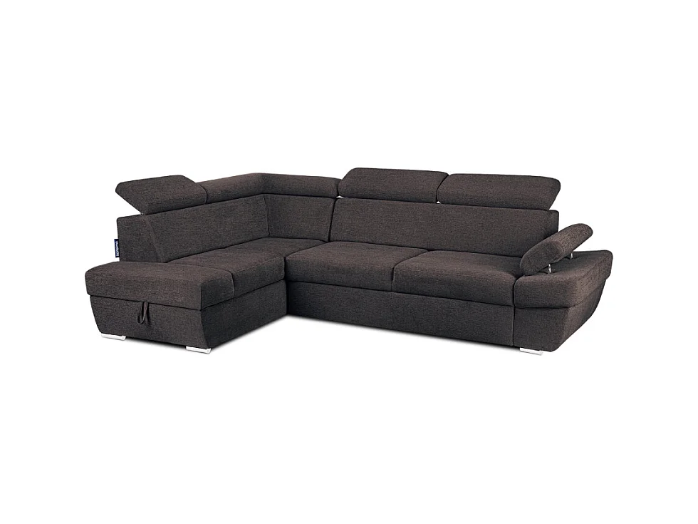 Canapé d'angle gauche avec fonction de couchage - convertible - RATLO - Bleu marine