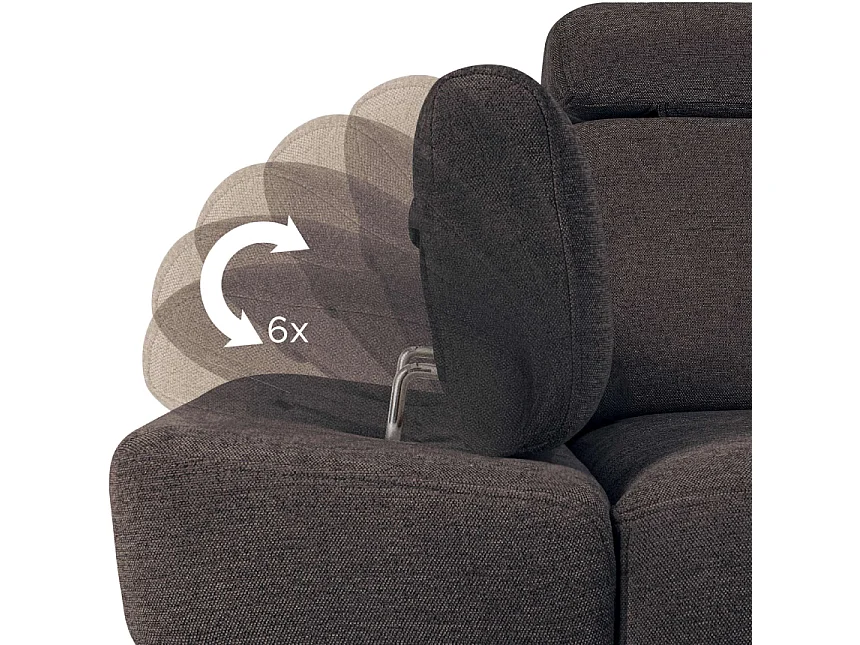 Ecksofa links mit Schlaffunktion - RATLO - Marineblau