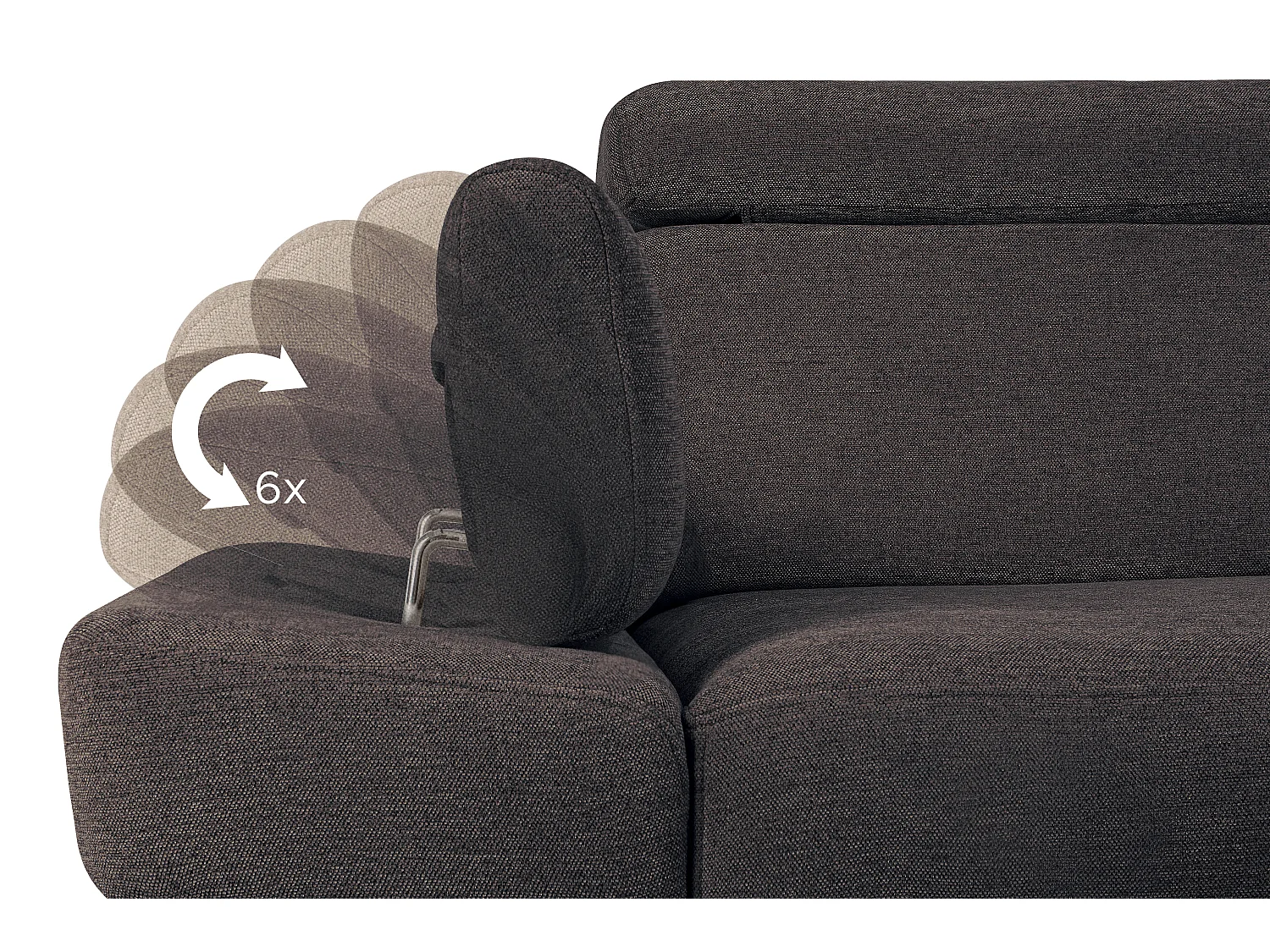 Ecksofa links mit Schlaffunktion - RATLO - Marineblau