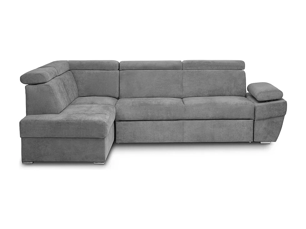 Ecksofa linksmit Schlaffunktion - RATLO - Schiefergrau