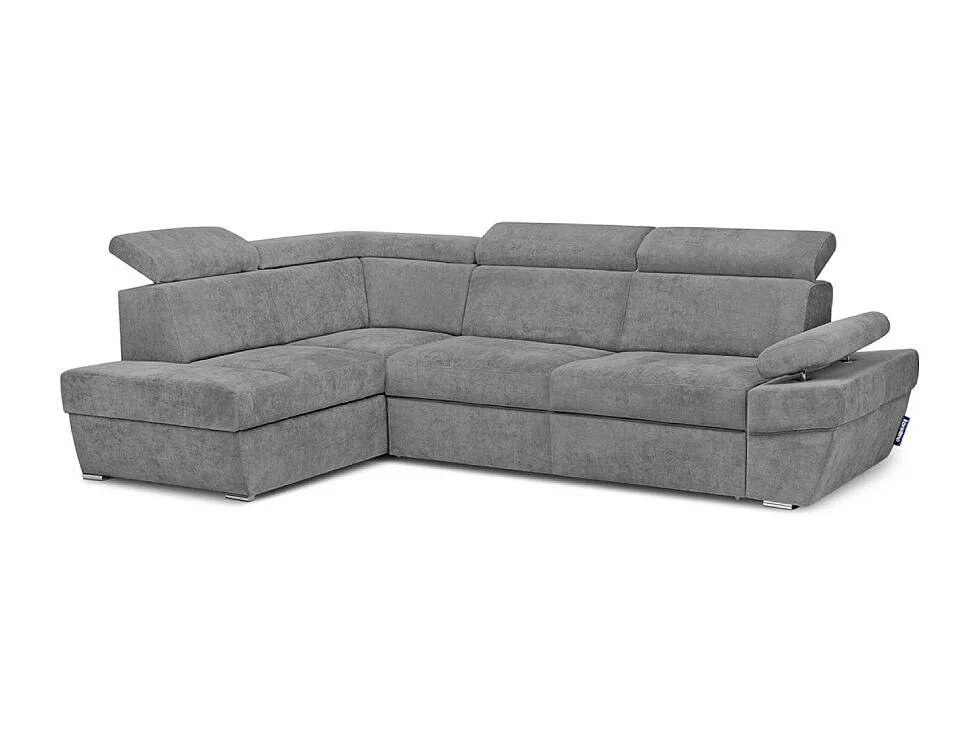 Ecksofa linksmit Schlaffunktion - RATLO - Schiefergrau