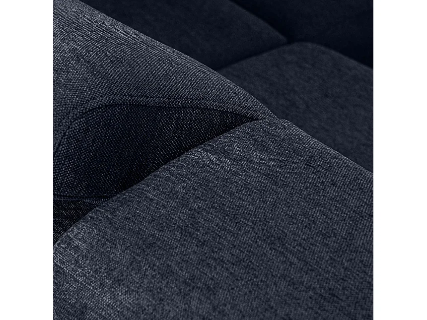 Ecksofa links mit Schlaffunktion - RATLO - Dunkelblau