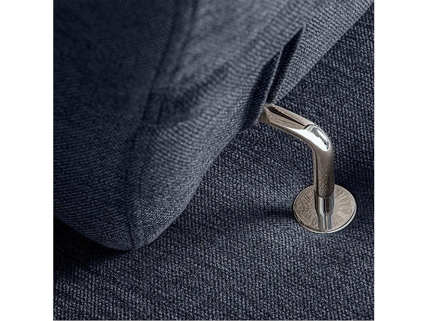 Ecksofa links mit Schlaffunktion - RATLO - Dunkelblau