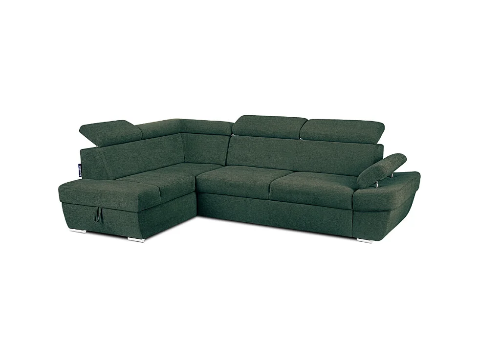 Canapé d'angle gauche avec fonction de couchage - convertible - RATLO - Turquoise