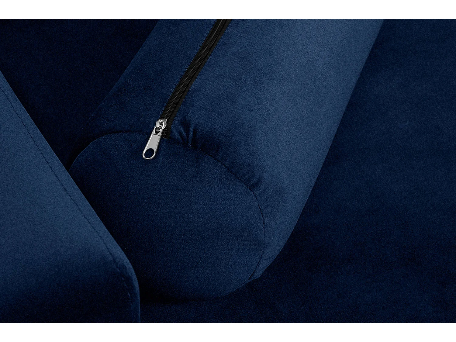 Canapé d'angle convertible universel avec ottomane ERISO - 3 places - Bleu nuit