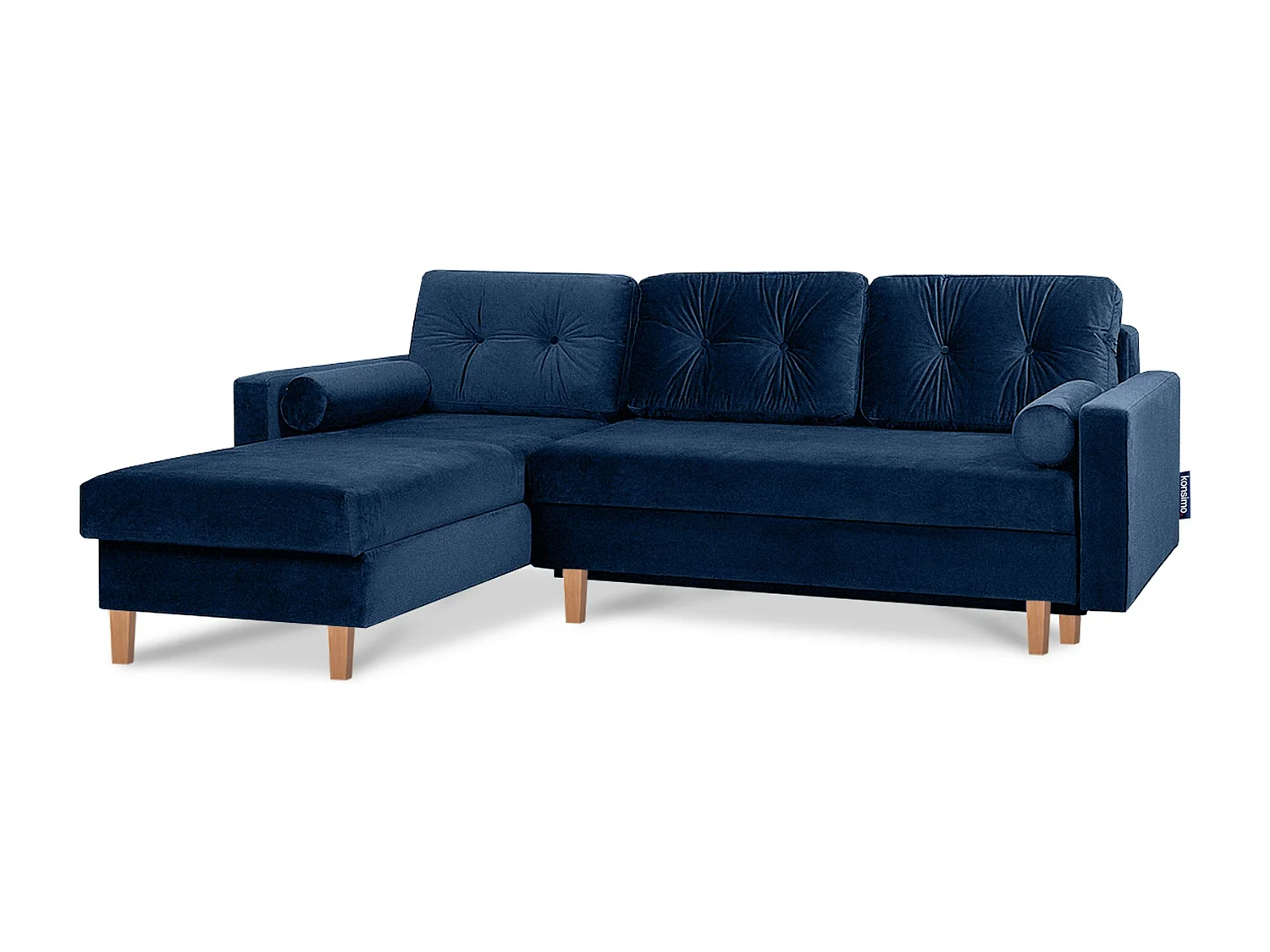 Universal-Ecksofa mit Ottomane ERISO - 3-Sitzer - Nachtblau