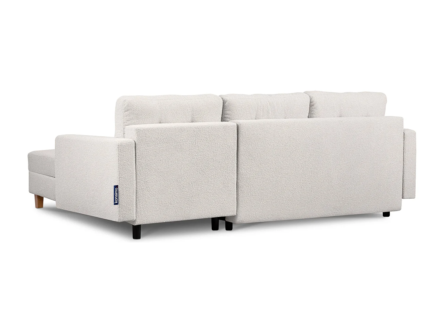 Universal-Ecksofa mit Ottomane ERISO - 3-Sitzer - Weiß