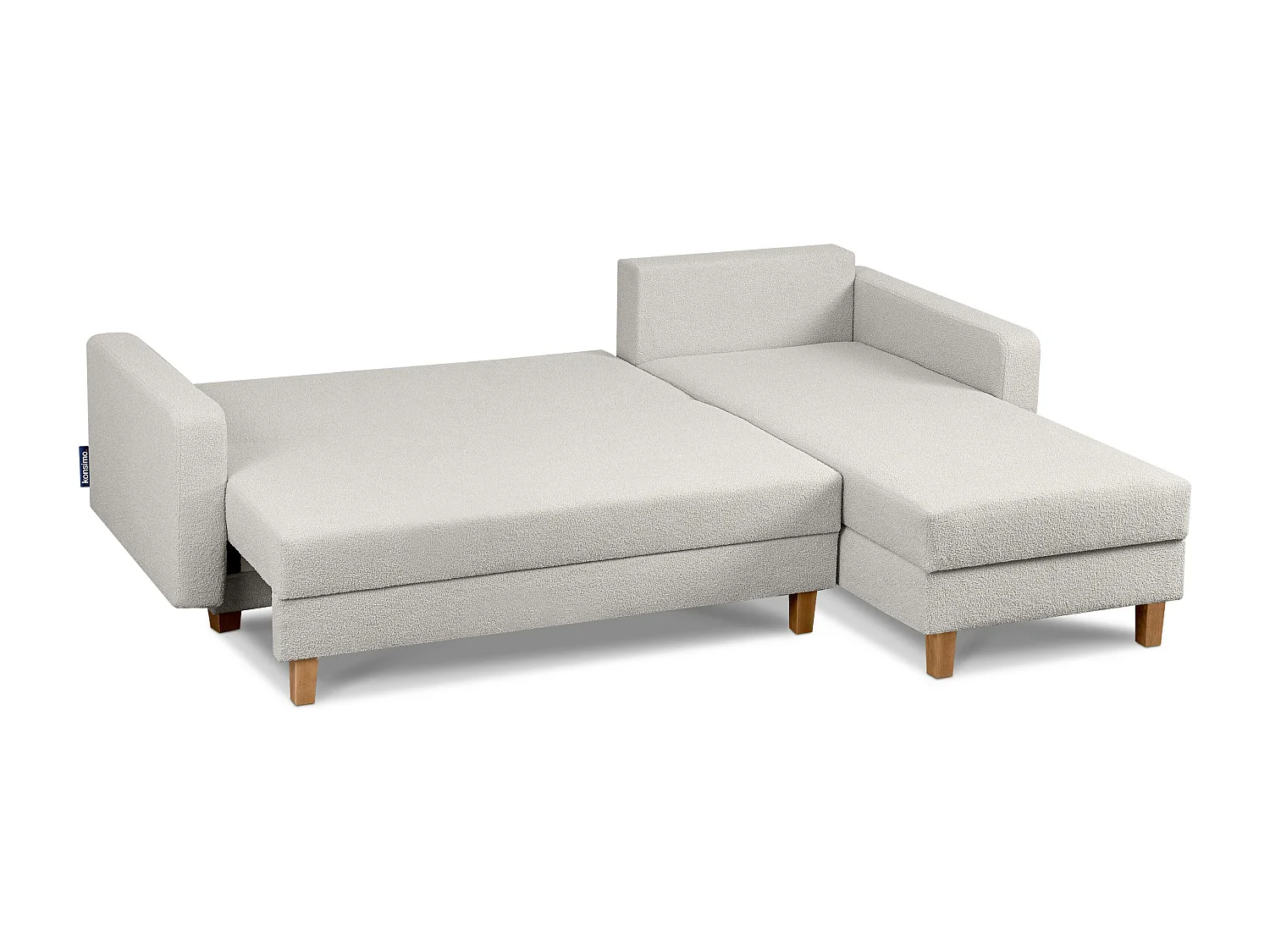 Universal-Ecksofa mit Ottomane ERISO - 3-Sitzer - Weiß