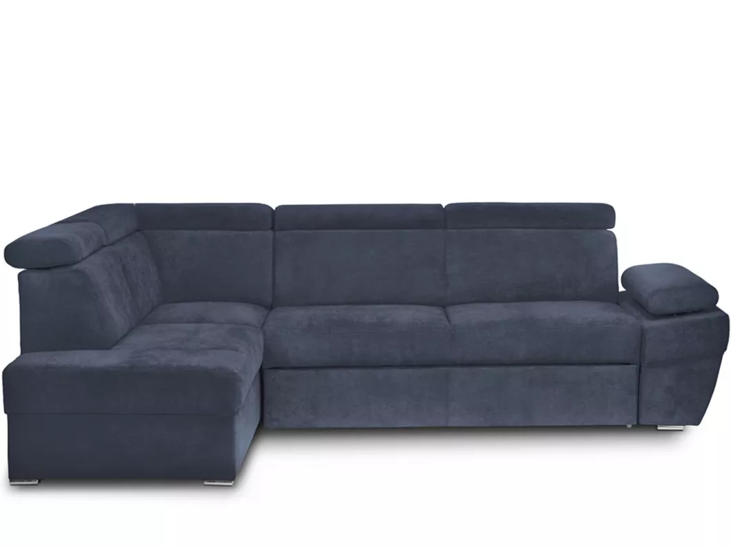 Kauf Unique Ecksofa - Schlaffunktion - 4 /5 Sitzer - Bettkasten - blau - RATLO