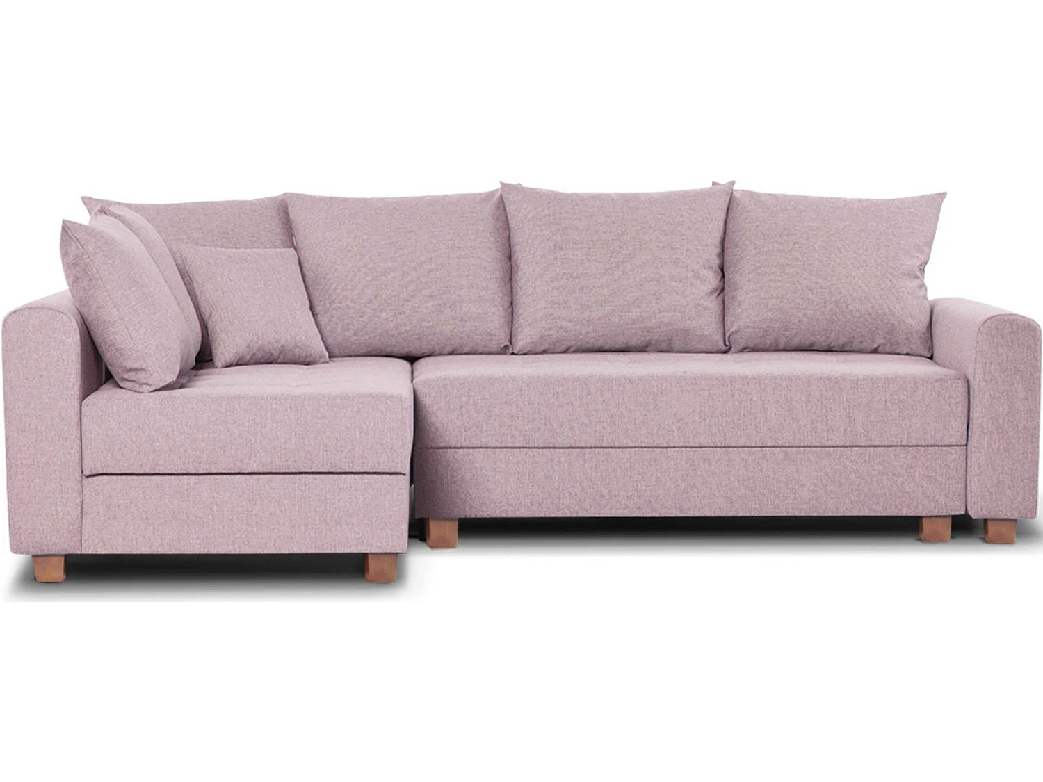 Ecksofa 3-4 Sitzer - Schlaffunktion - rosa - REVO