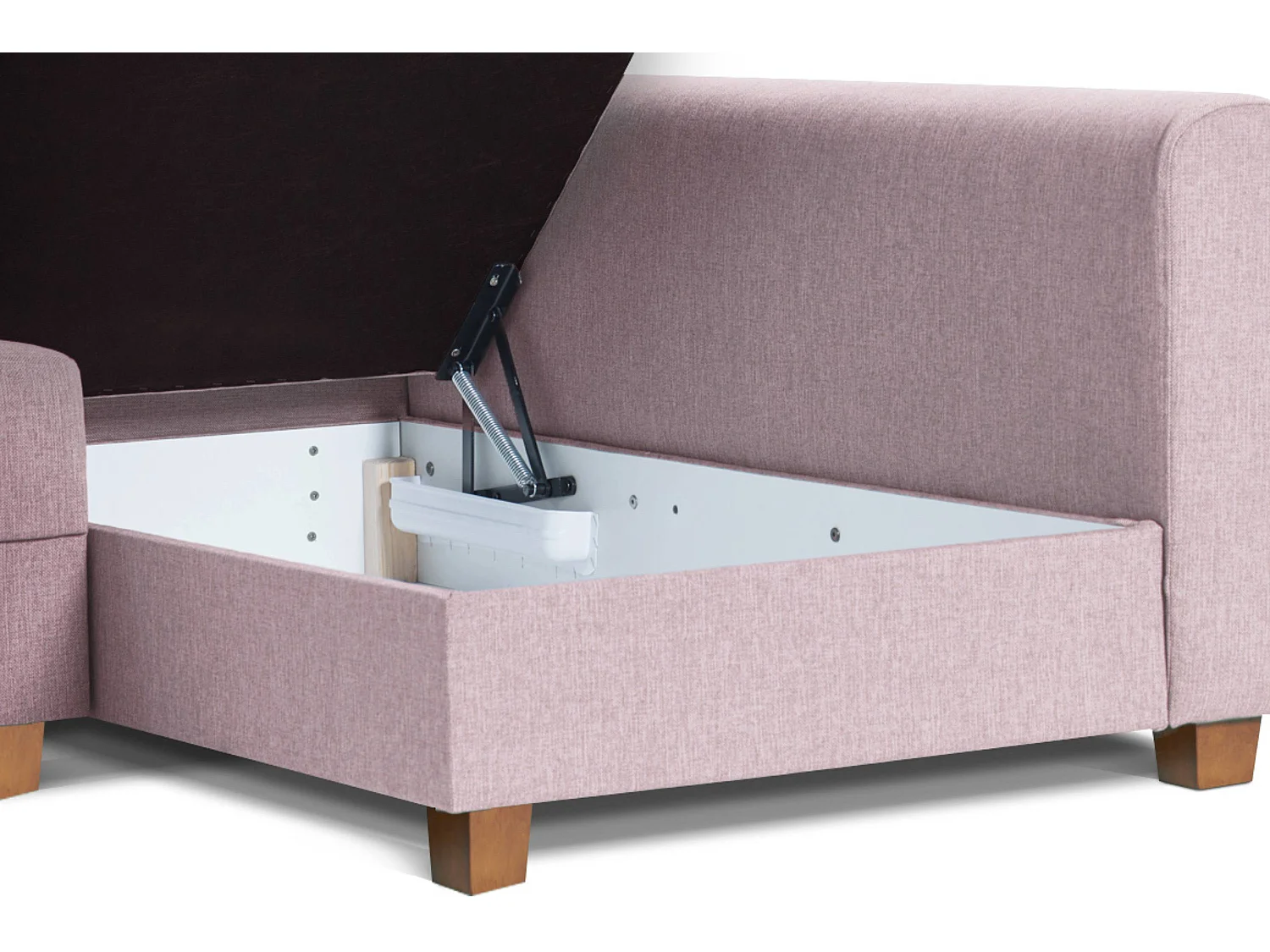 Ecksofa 3-4 Sitzer - Schlaffunktion - rosa - REVO