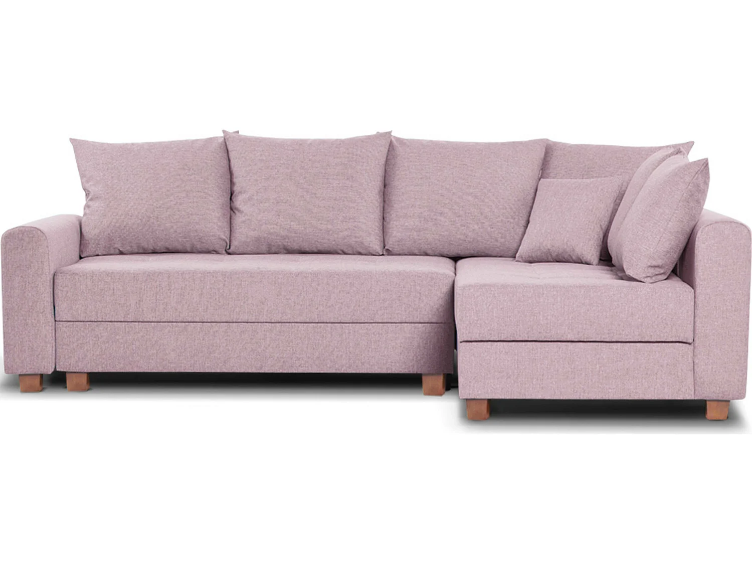 Ecksofa 3-4 Sitzer - Schlaffunktion - rosa - REVO