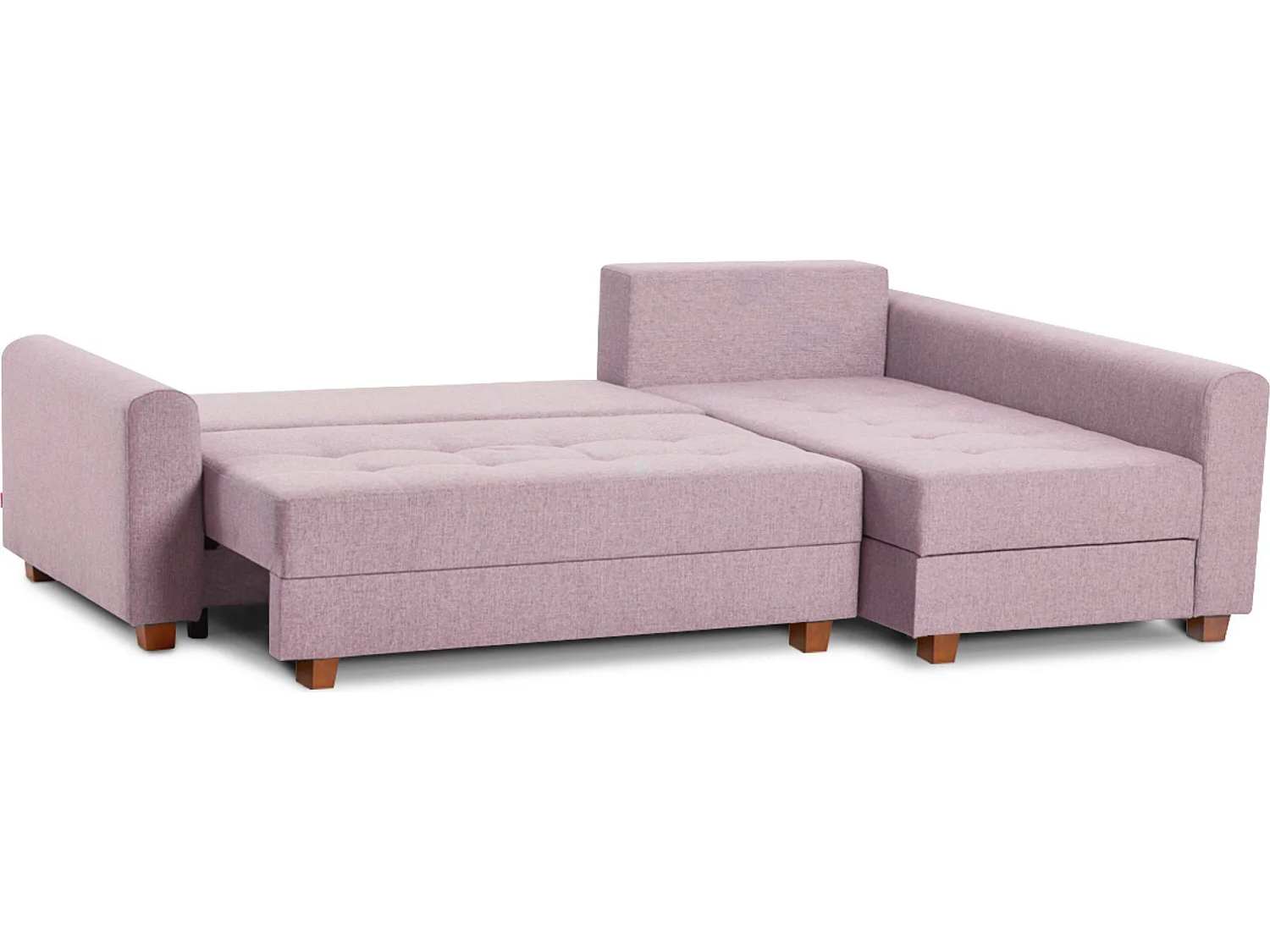 Ecksofa 3-4 Sitzer - Schlaffunktion - rosa - REVO