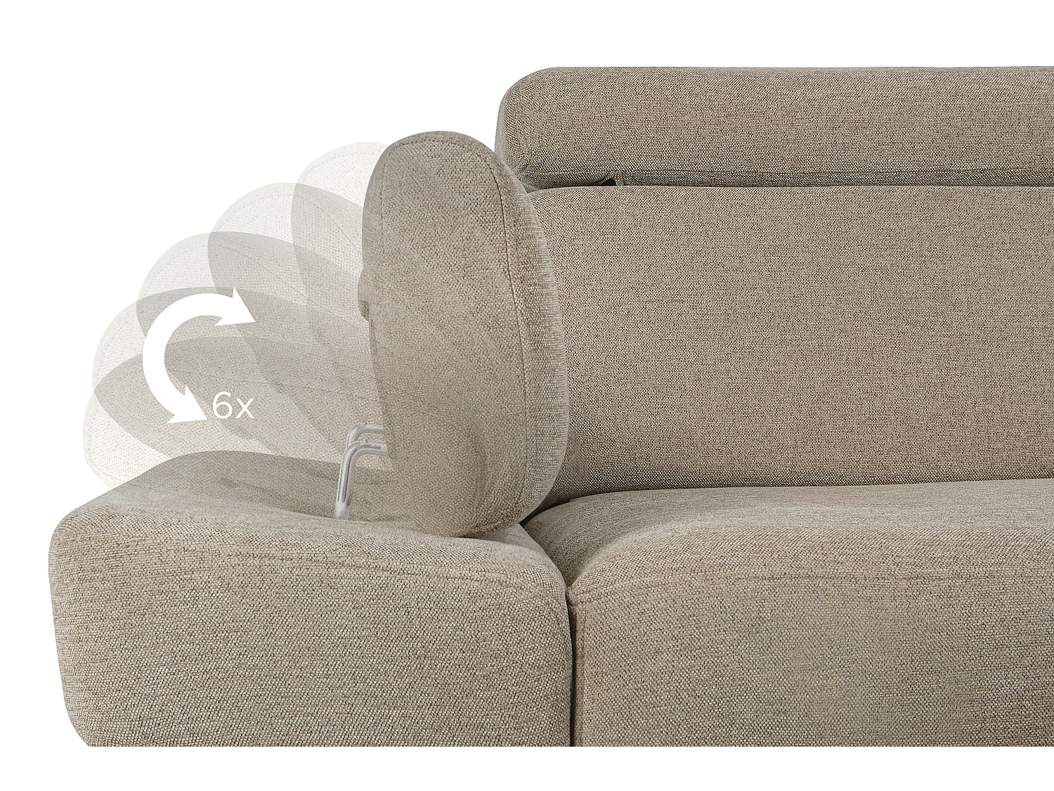 Canapé d'angle gauche avec fonction de couchage - convertible - RATLO - Brun café