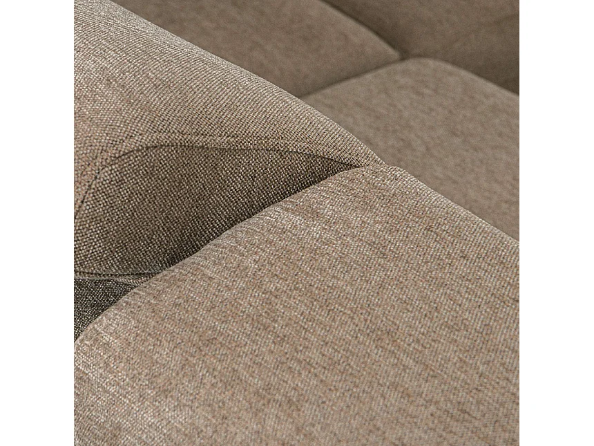 Ecksofa links mit Schlaffunktion - RATLO - Kaffeebraun