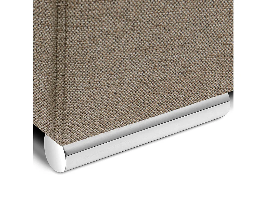 Ecksofa links mit Schlaffunktion - RATLO - Kaffeebraun