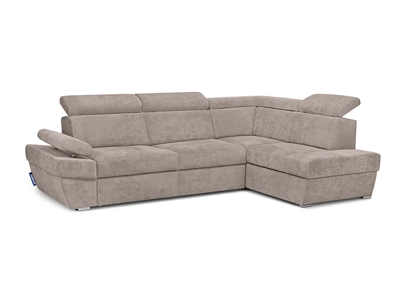 Canapé d'angle droit avec fonction de couchage - convertible - RATLO - Beige