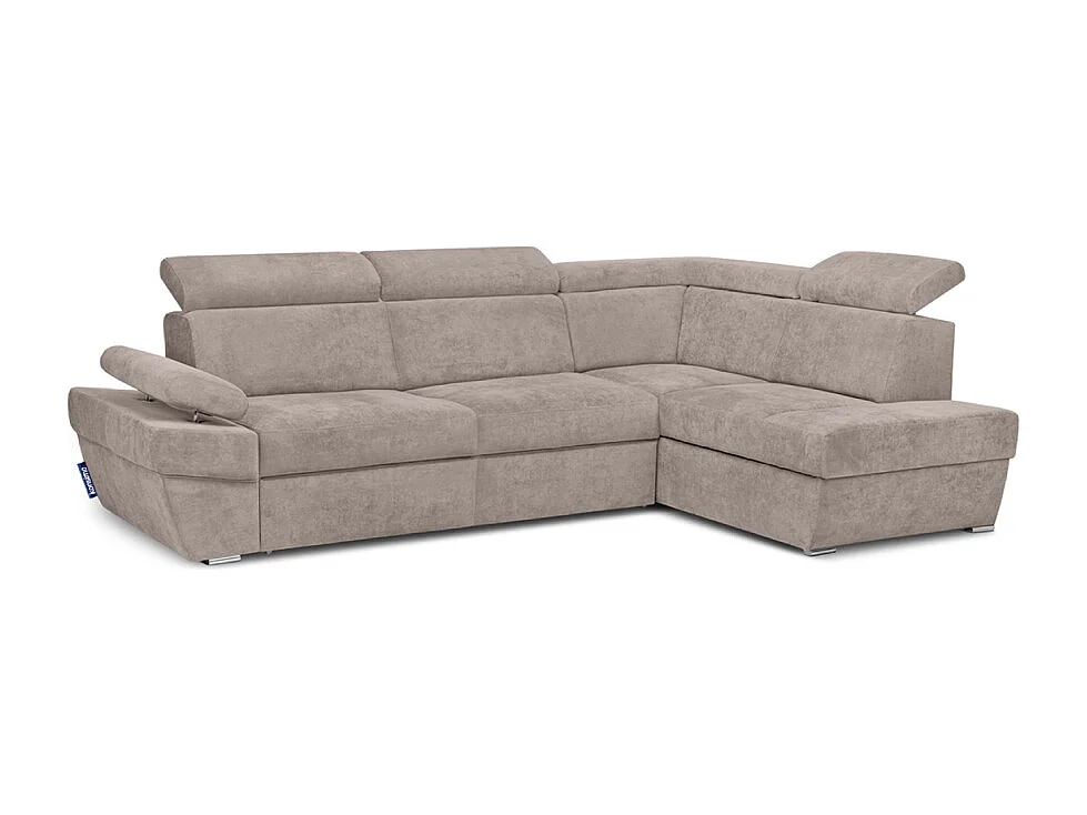 Canapé d'angle droit avec fonction de couchage - convertible - RATLO - Beige