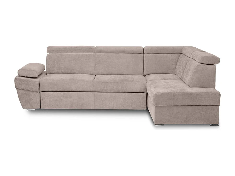Canapé d'angle droit avec fonction de couchage - convertible - RATLO - Beige