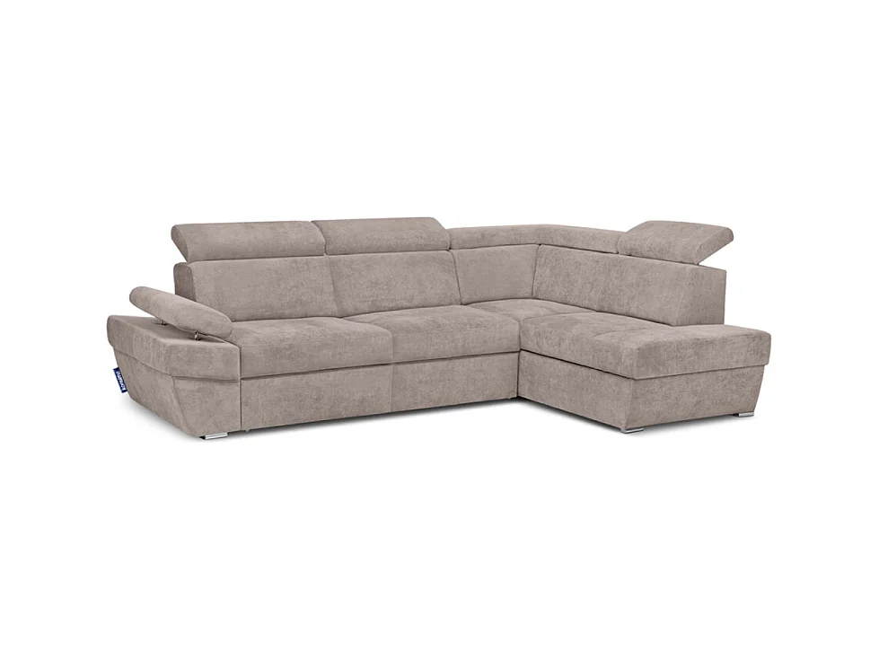 Canapé d'angle droit avec fonction de couchage - convertible - RATLO - Beige