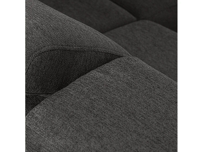 Ecksofa links mit Schlaffunktion - RATLO - Graphit