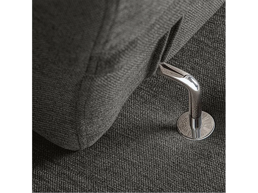 Ecksofa links mit Schlaffunktion - RATLO - Graphit