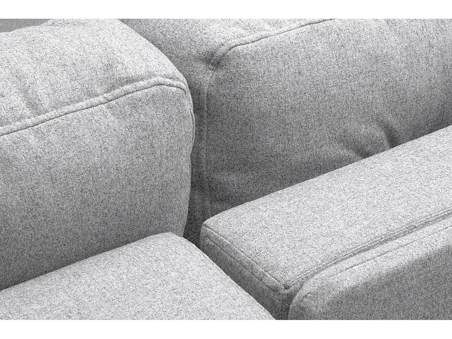 Universal-Ecksofa mit Ottomane ERISO - 3-Sitzer - Platinumgrau