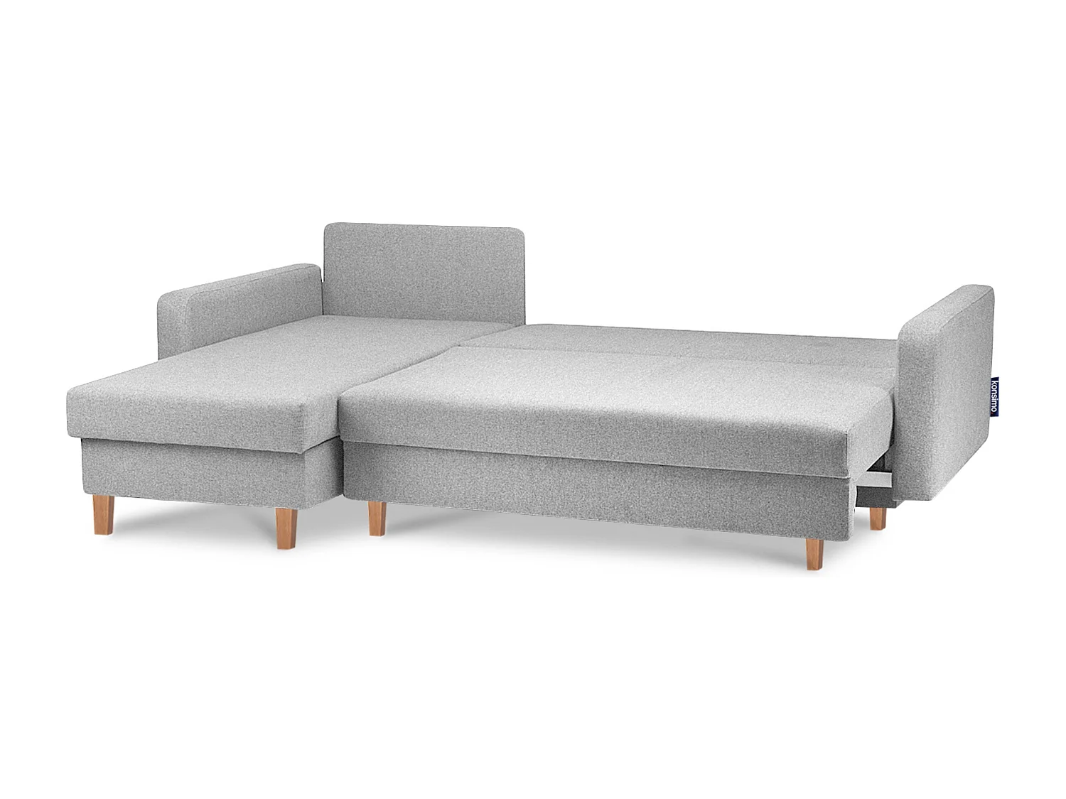 Universal-Ecksofa mit Ottomane ERISO - 3-Sitzer - Platinumgrau