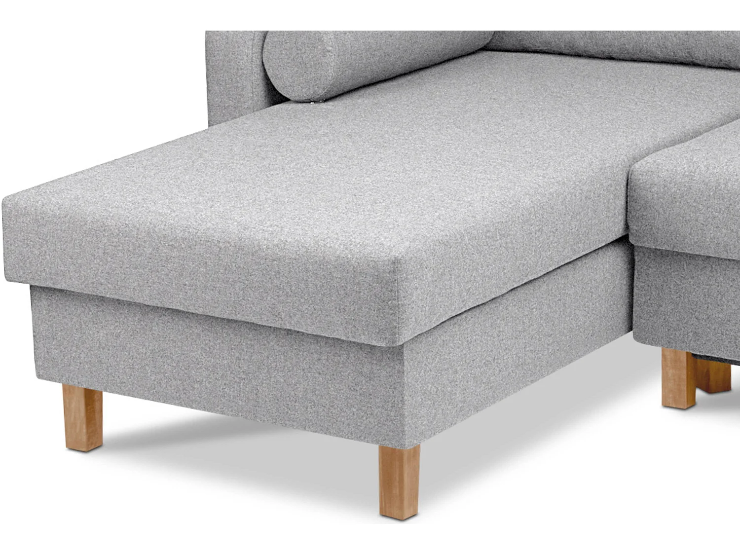 Universal-Ecksofa mit Ottomane ERISO - 3-Sitzer - Platinumgrau